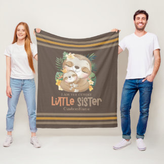 Manta Polar Soy la hermana menor más linda Personalizado
