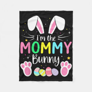 Manta Polar Soy la mamá conejita divertida familia de Pascua a
