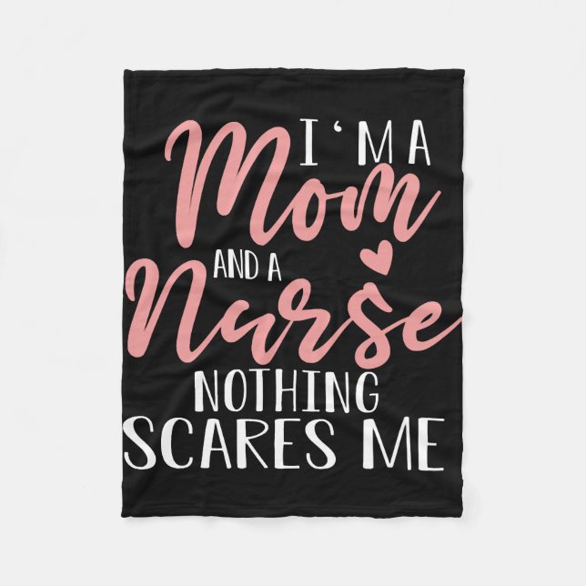 Manta Polar Soy mamá y regalo del Día de la Madre Enfermera (Anverso)