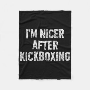 Manta Polar Soy más amable después de kickboxing divertido dic