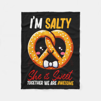 Manta Polar Soy salada, su dulce pretzel juntos es increíble