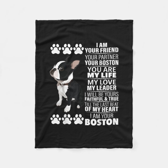 Manta Polar Soy Tu Amigo Tu Socio Tu Terrible De Boston (Anverso)