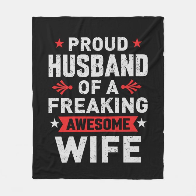 Manta Polar Soy un Esposo Orgulloso de una esposa increíble. (Anverso)