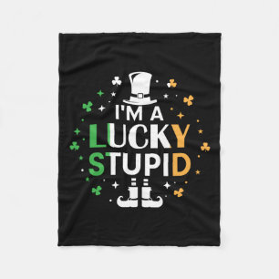 Manta Polar Soy Un Estúpido Afortunado