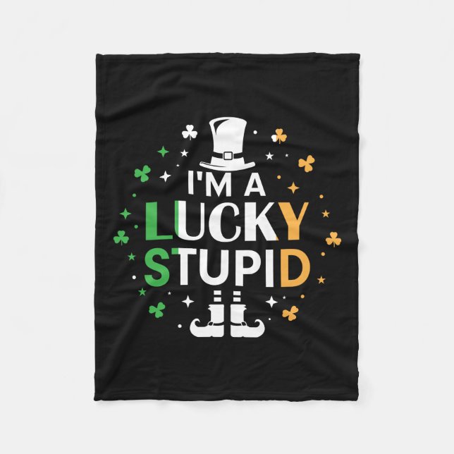 Manta Polar Soy Un Estúpido Afortunado (Anverso)