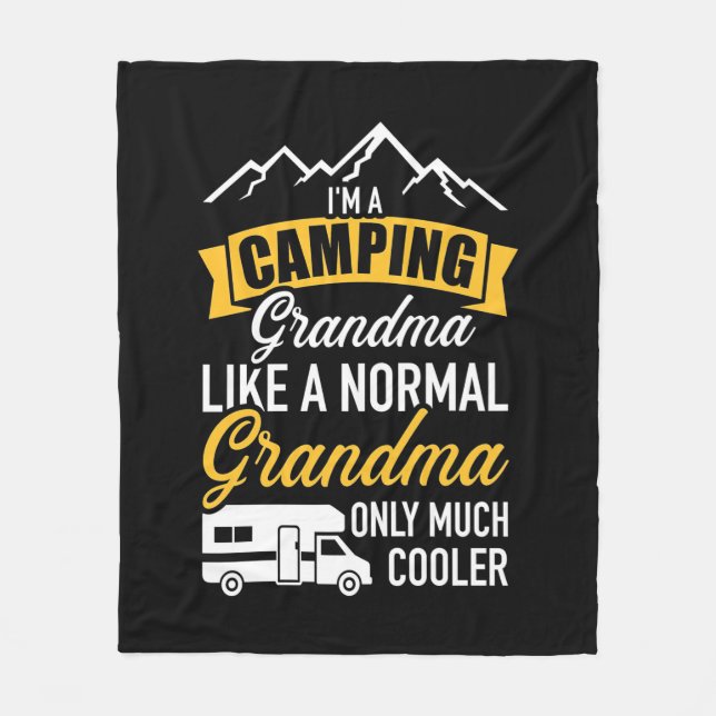 Manta Polar Soy Una Abuela De Camping (Anverso)