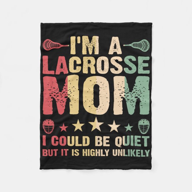 Manta Polar Soy una amante de Lacrosse Mom Funny Lacrosse (Anverso)