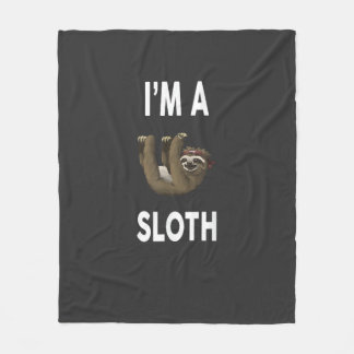 Manta Polar Soy una camiseta de perezoso divertida