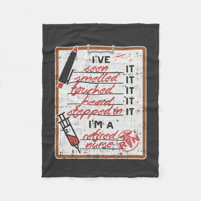 Manta Polar Soy una enfermera retirada (Anverso)