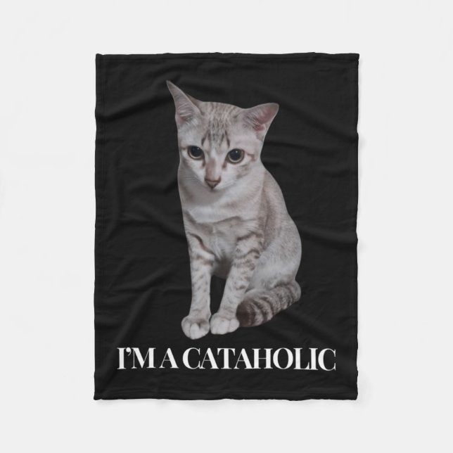 Manta Polar Soy una moda gata cataholica y encantadora (Anverso)
