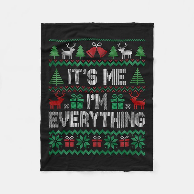 Manta Polar Soy Yo Todo Navidades Pajama Pareja Partida (Anverso)