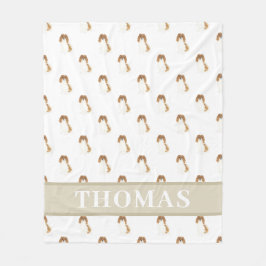 Manta Polar Spaniel Cavalier King Charles Blenheim Rosa y Blan