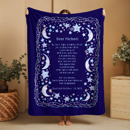 Manta Polar Special Prayer for Baby Boy Baptism Fleece Blanket