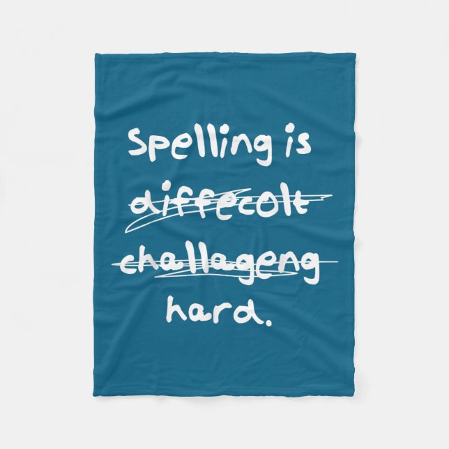 Manta Polar Spelling Is Hard Funny Spelling Bee  (Anverso)
