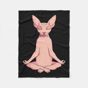 Manta Polar Sphynx Gato Yoga Meditación Reproductores sin pelo