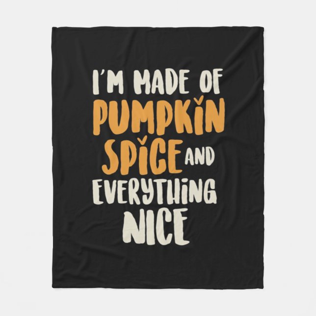 Manta Polar Spice De Calabaza Y Todo Lo Agradable. (Anverso)