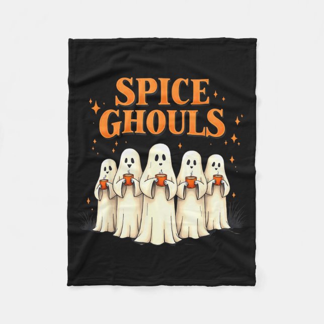 Manta Polar Spice Ghouls Funny Halloween Ghost Pumpkin Women G (Anverso)