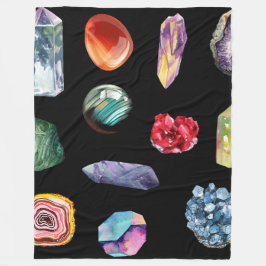 Manta Polar Spiritual Witchy Crystal Patten Sherpa Blanket