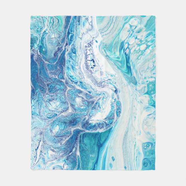Manta Polar Splash de color: fondo abstracto acrílico (Anverso)