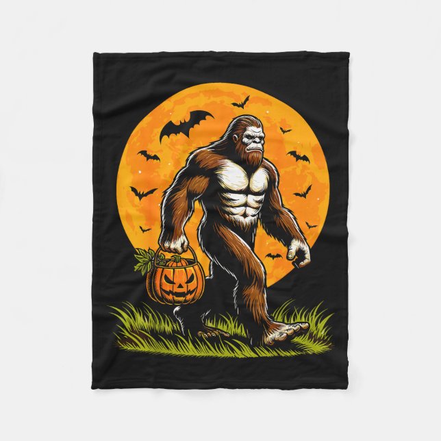 Manta Polar Spooky Bigfoot Halloween Pumpkin Funny Halloween S (Anverso)