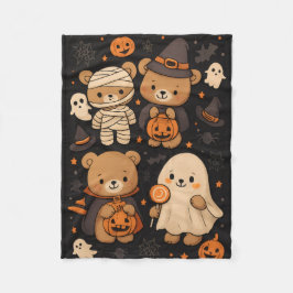 Manta Polar Spooky Cute Teddy Halloween Blanket