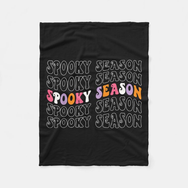 Manta Polar Spooky Season Groovy Halloween Costume Retro Wave  (Anverso)