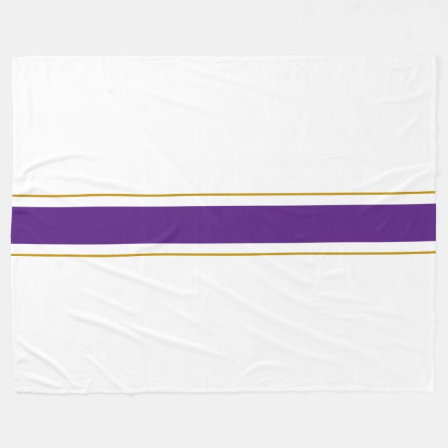 Manta Polar Sporking Sleek Purple Brown Carreras Strips On Whi (Frente (Horizontal))