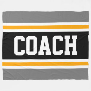 Manta Polar Sportic Athletic Gray Black COACH Carreras Stripes
