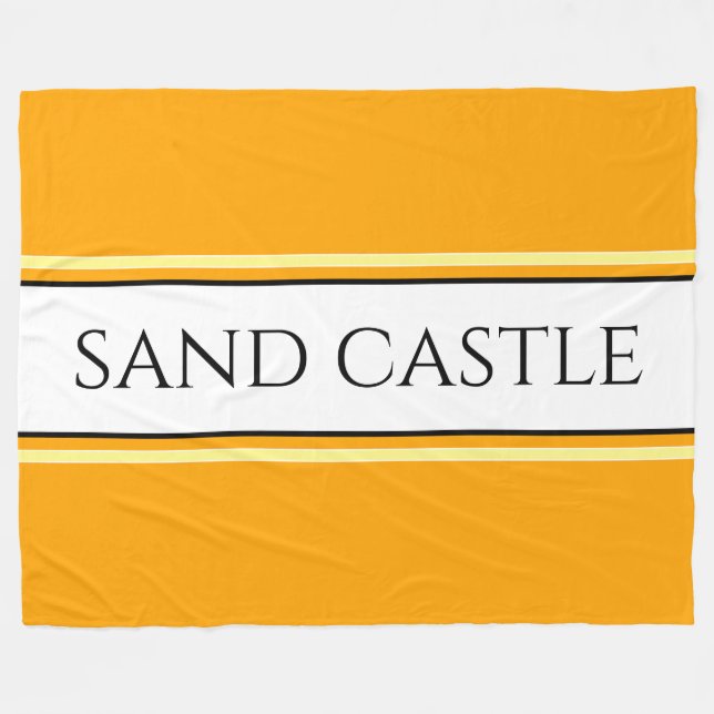 Manta Polar Sporty Bright Golden Yellow SANDCASTLE Stripes (Frente (Horizontal))