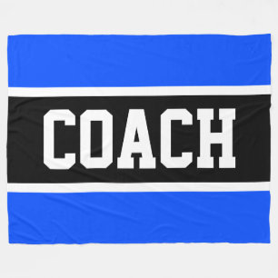 Manta Polar Sporty COACH Bandas atléticas azul brillante negro