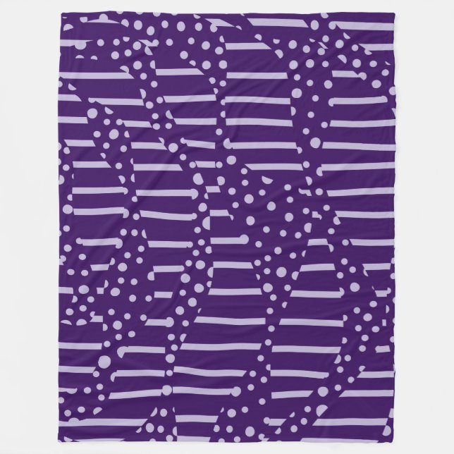Manta Polar Spots and Stripes 2 - Púrpura (Anverso)