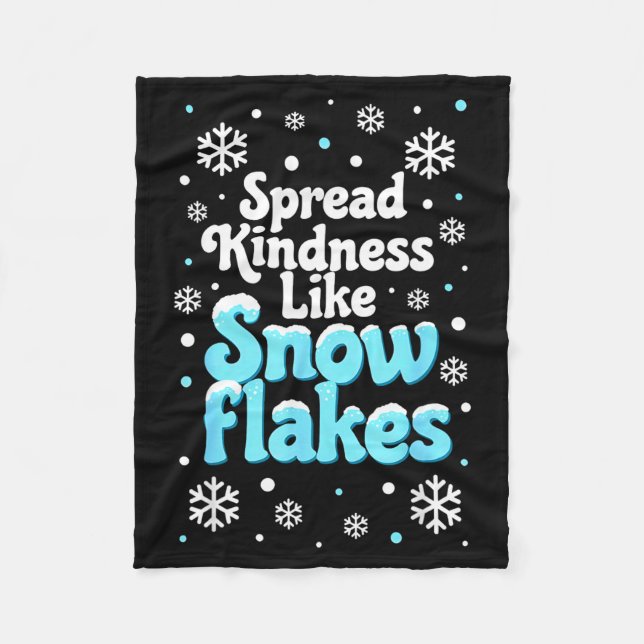 Manta Polar Spread Kindness Like Snowflakes Snow Days Sitive M (Anverso)