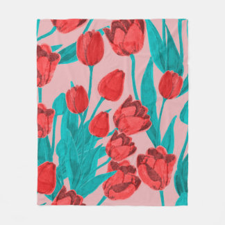 Manta Polar Spring floral seamless pattern with hand drawn tul