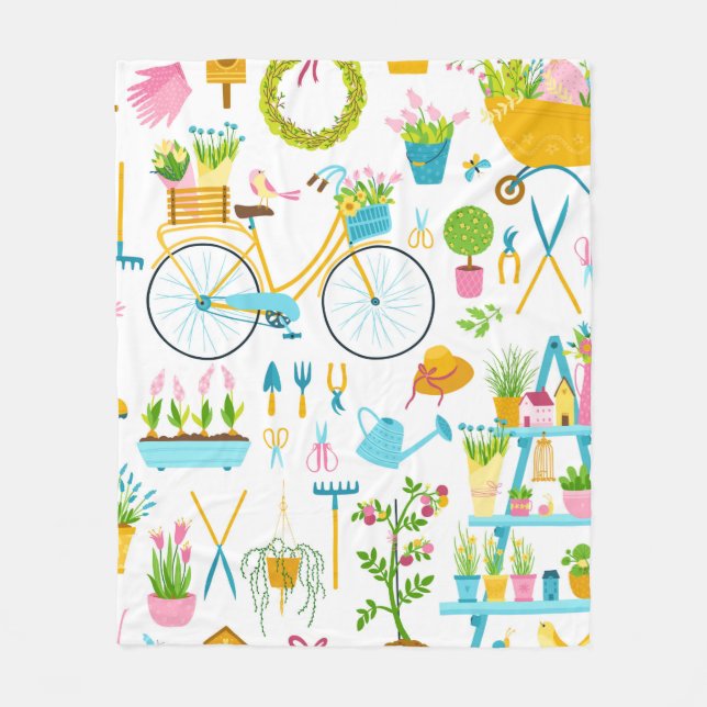 Manta Polar Spring seamless pattern in simple hand-drawn carto (Anverso)