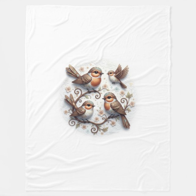 Manta Polar Spring Whispers on the Branches (Anverso)