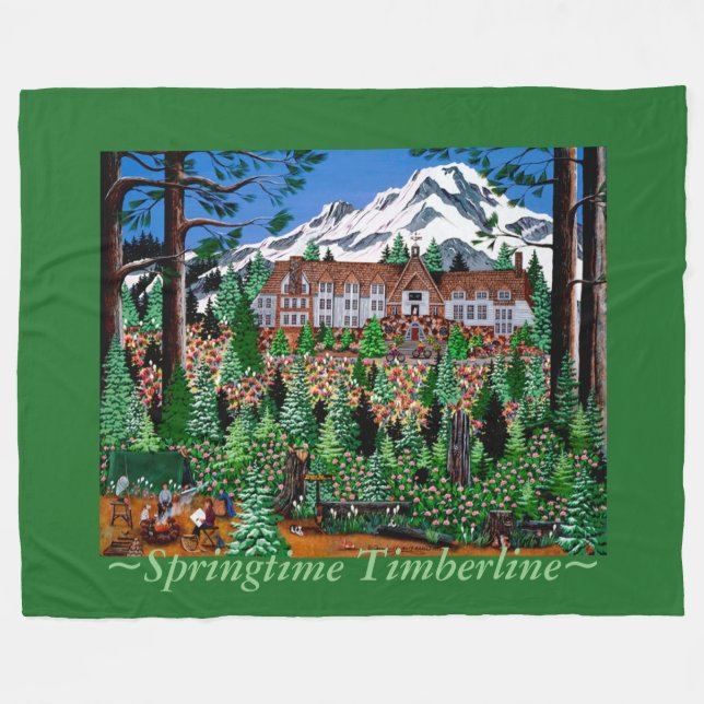 Manta Polar ~Springtime Timberline Fleece Blanket~ (Frente (Horizontal))