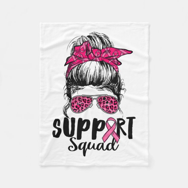 Manta Polar Squad Messy Bun Guerrero Rosa Awarene contra el cá (Anverso)