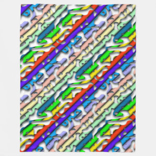 Manta Polar Squiggly Loops sin problemas patrón 07 + tu backgr