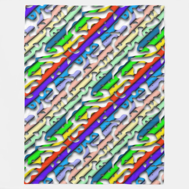 Manta Polar Squiggly Loops sin problemas patrón 07 + tu backgr (Anverso)