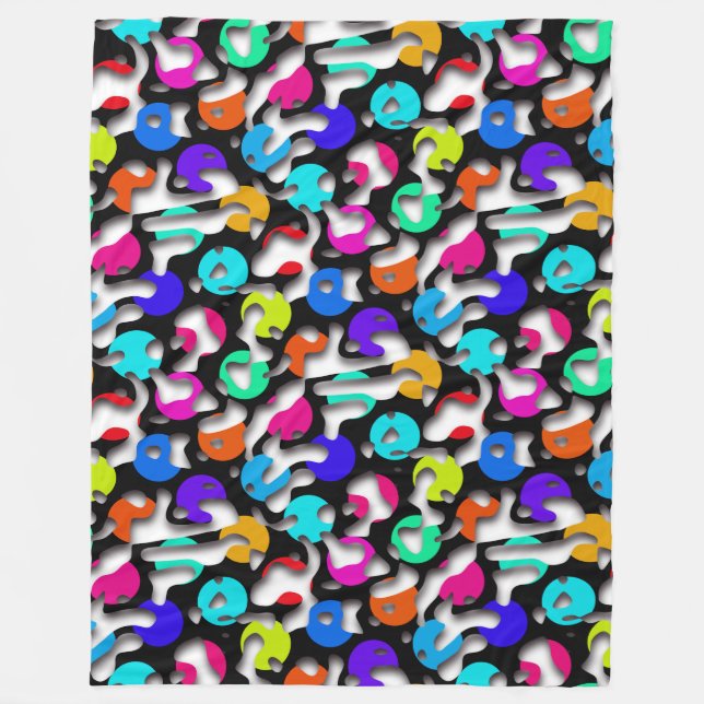 Manta Polar Squiggly Loops sin problemas patrón 09 + tu backgr (Anverso)