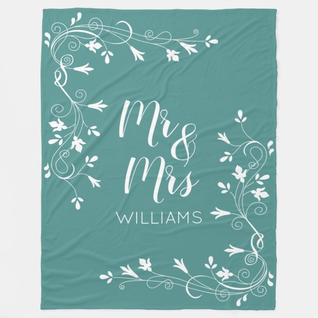 Manta Polar Sr. y señora frondosos Choose Your Background (Anverso)