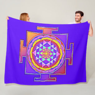Manta Polar Sri Yantra - Diseño de símbolo del hinduismo 1