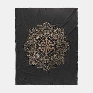 Manta Polar Sri Yantra / Sri Chakra en loto dorado