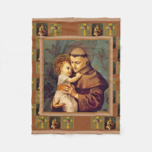 Manta Polar St Anthony de Padua con el bebé Jesús