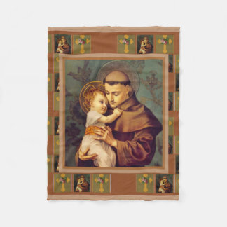 Manta Polar St Anthony de Padua con el bebé Jesús