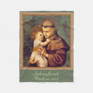 Manta Polar St Anthony y el bebé Jesús PERSONALIZAN