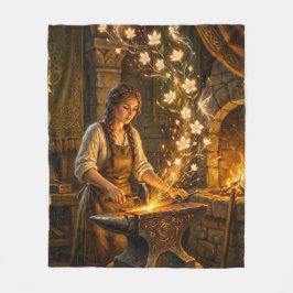 Manta Polar St Brigid Blacksmith Fairies Flowers Fantasy Art