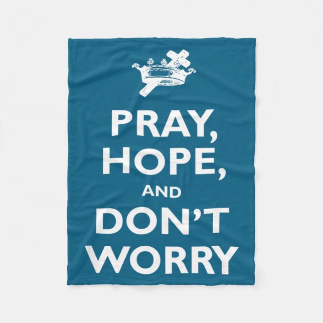 Manta Polar St Padre O Pray Hope And Dont Worry Catholic S  (Anverso)