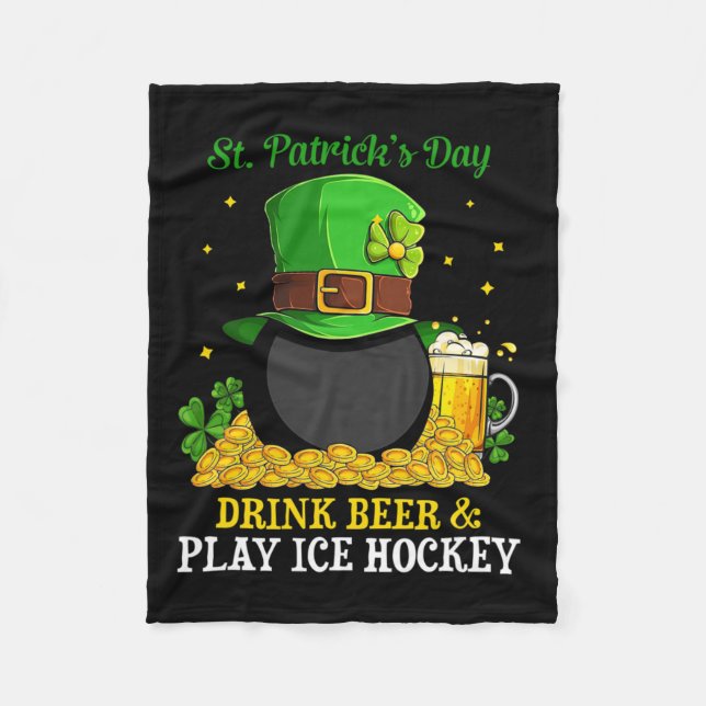 Manta Polar St Patrick#39;s Day Beer Beer Beer Juega diversión (Anverso)