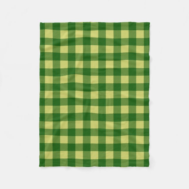 Manta Polar St Patricks Day Green Yellow Buffalt Plaid (Anverso)